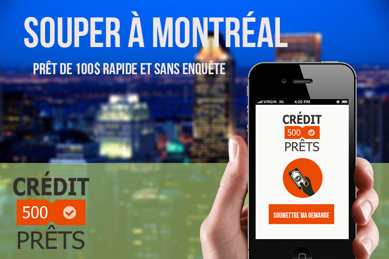 Prêt de 100$ à 250$ sans enquête de crédit à Montréal